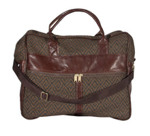 Load image into Gallery viewer, L1023-3038 Grande Cargo Rioja Stone trimmed w Authentic Leather. Spacious Weekender Tote Double Straps and Adjustable Shoulder Strap. Part of the Unbridled Passion, Travel and Cosmetic Bags Collection 16&quot;x16&quot;x8&quot;
