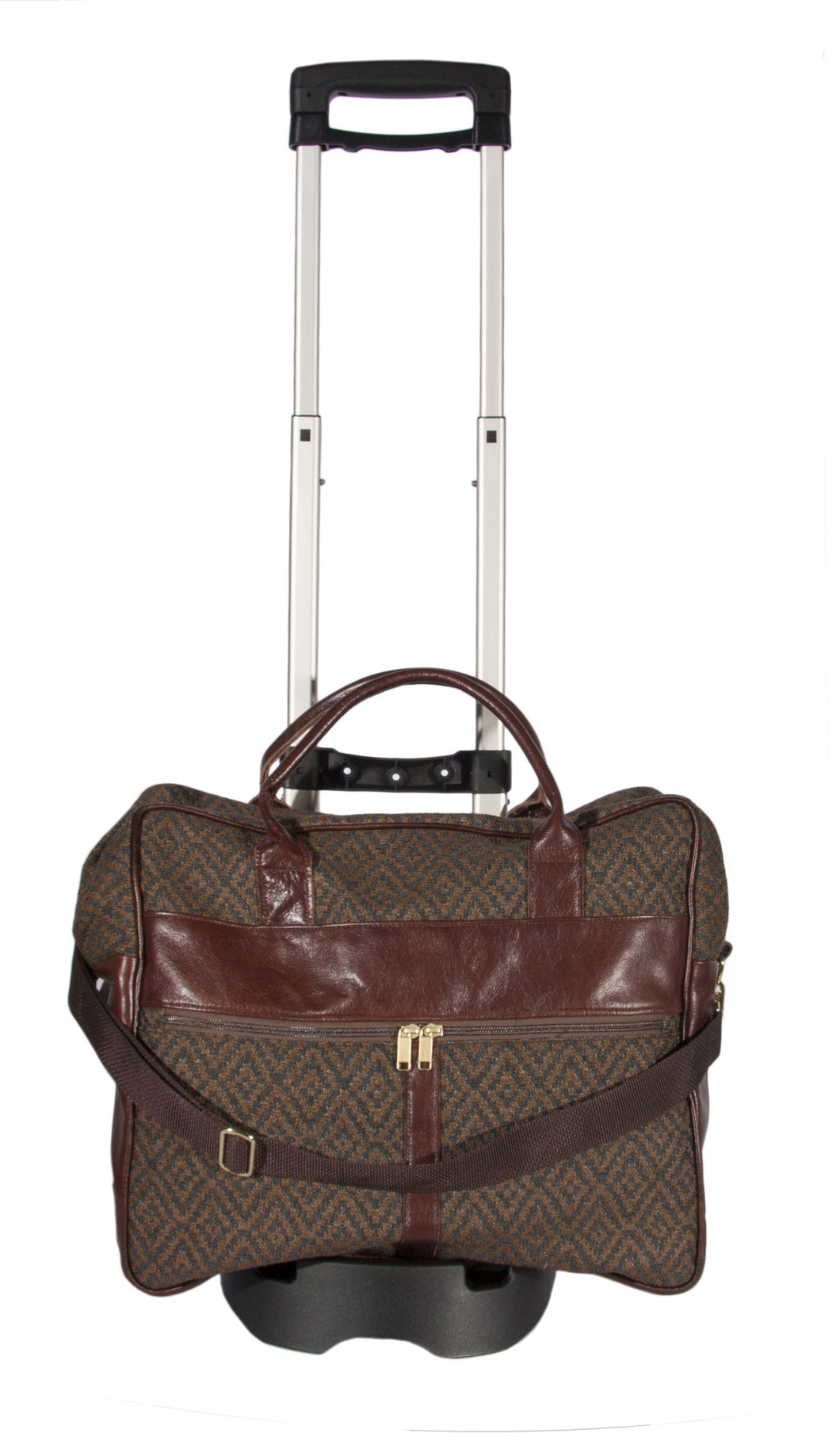 L1023B-3038 Grande Cargo Rioja Stone w Trolley Cart trimmed w Authentic Leather. Spacious Weekender Tote Double Straps and Adjustable Shoulder Strap. Part of the Unbridled Passion, Travel and Cosmetic Bags Collection 16