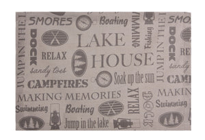 L705-MEM 13x18 " Printed Lake House Memory Images on a Linen Blend Placemat for The Lake House Collection