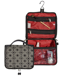 L789-1423 Ultimate Hangup Bradstreet Ebony, Comes with Hanger and double Zipper for easy travelling and to keep everything contained. Part of the Cosmetic and Travel Collection 10.5"x17"x4"